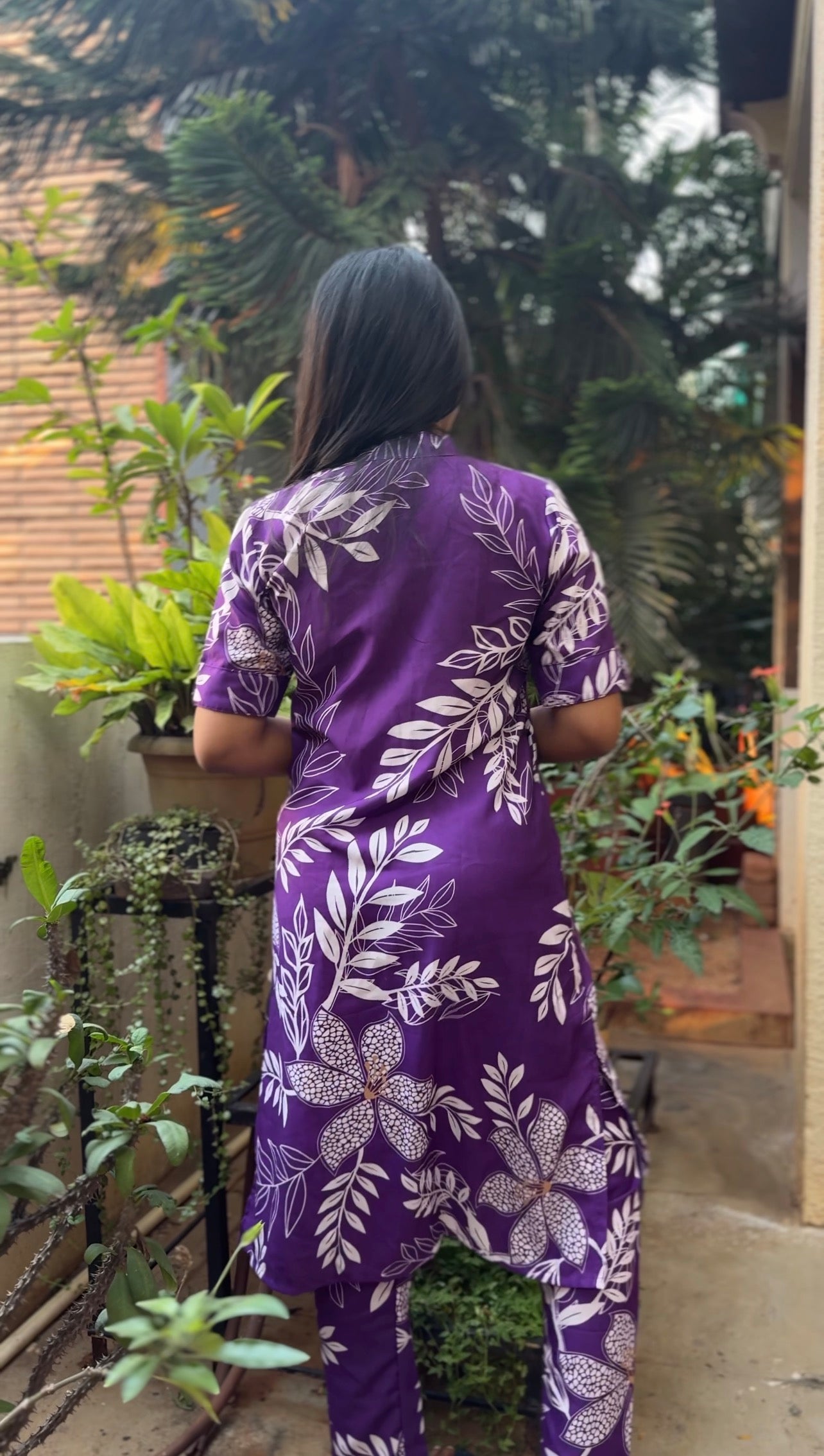 Zohra (Royal purple printed coord set)