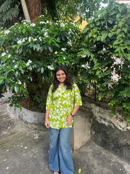 Morni  (Lime green floral top)